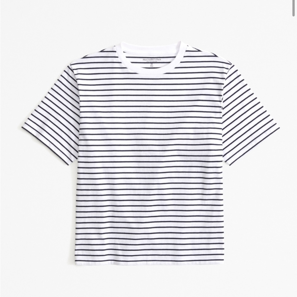 abercrombie striped essentials baby tee
